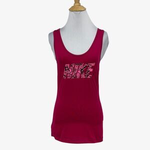 Nike Pro Tank Top Womens S Small Valentine Logo Dri Fit V Back Scoop Neck Active